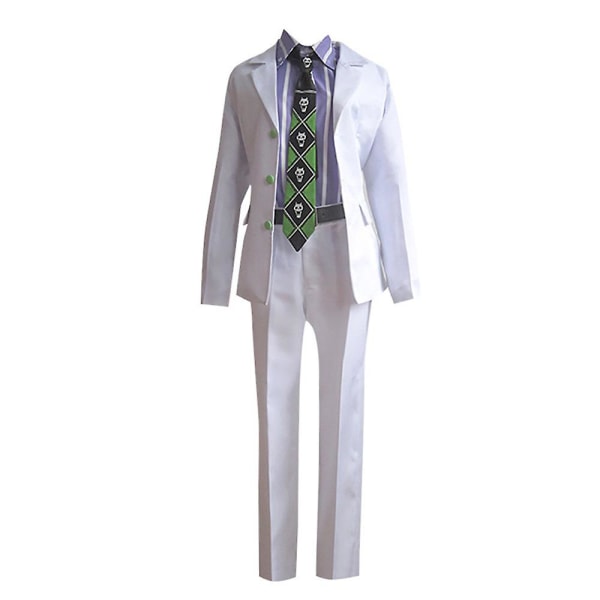 Halloween Kira Yoshikage Cosplay Kostume Voksen Herre Skjorte Bukser Frakke Uniformsæt Karneval Party Cosplay Kostume T3 S