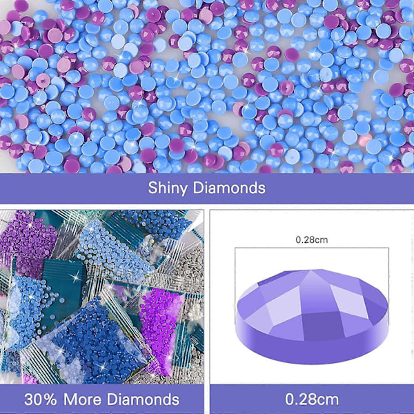 5D Diamantmålning Vuxen, Färgrik Drake Diamantmålning Komplett Drake Diamantkit Barn, DIY Diamant Strass Korsstygn Kristallmålning för Vägg