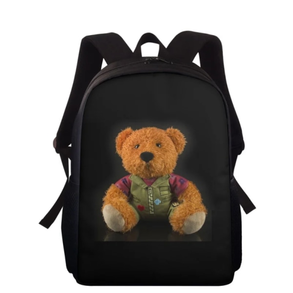 Wild Mini Bear Serie Printet Rygsæk Børne Skoletaske Teenagere Drenge og Piger Skoletasker Mellemskoleelever Stor Kapacitet Rygsæk 7