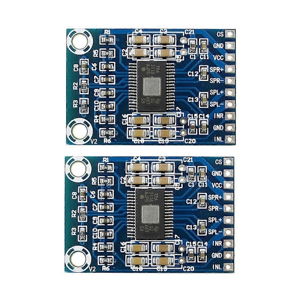 2 st TPA3116D2 Mini Digitalförstärkare DC12V-24V D-klass 50W+50W XH-M562 Förstärkare 50W Effekt