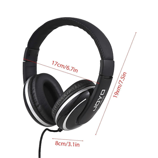 JOYO Over Ear Hodetelefoner Kablede Hodetelefoner Stereo Lyd Headset 40mm Driver Komfortable Hodetelefoner Cl