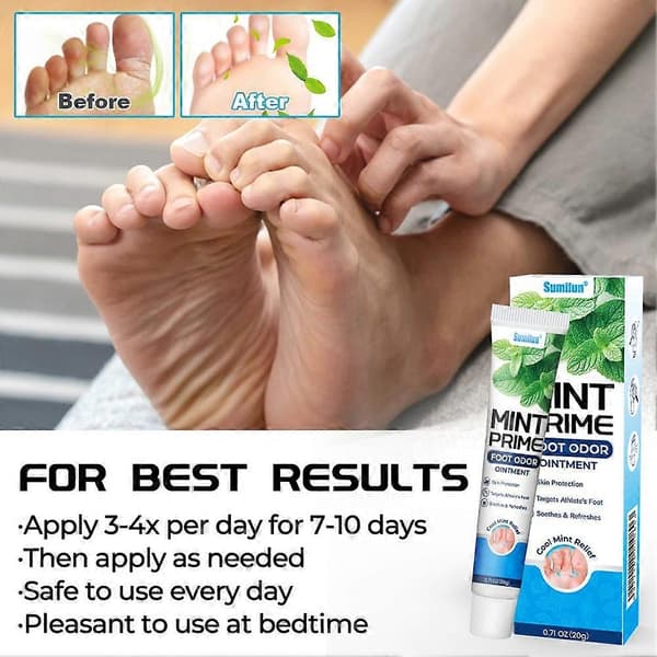 Mint Cool Foot Cream Deep Cooling Powerful Antibacterial Odor Removal