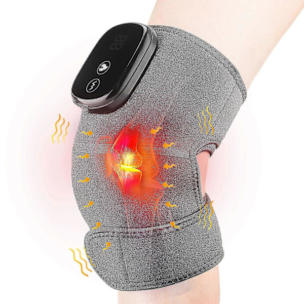 Massage Värme Knäskydd För Knäsmärtlindring, Elektrisk Värme Knäskydd Vibration Knämassager Termisk Värmeterapi Varm Kompress