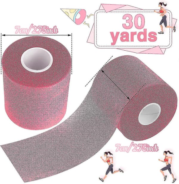 3 stk. Atletisk Forbindingstape til Sport, Forbinding 7 cm Black