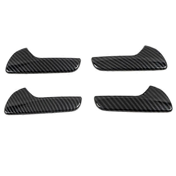 4 st Kolfiber Bil Innerdörrhandtag Trim Dragpanel Handtagsskydd för Durango 2011-2022