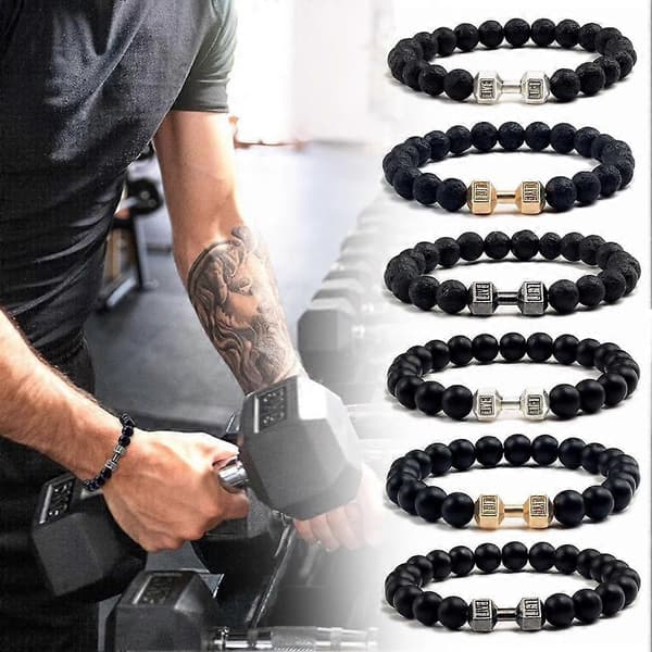 Mænds Energi Terapi Sten Beskyttelse Helende Elastisk Armbånd sliver