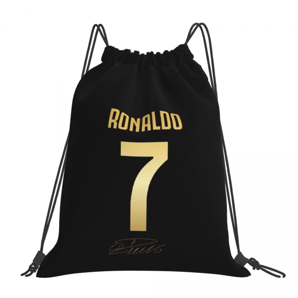 Cristiano Ronaldo Cr7 Rygsæk Bærbar Snørepose Lomme Gymnastiktaske 11 One Size
