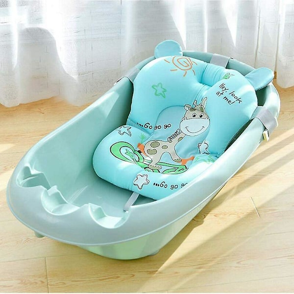Baby Bade Sæde Pude 0-12 Måneder Nyfødt Skridsikker Spædbarns Bademåtte Blød Komfort Foldbar Bade Sæde Støtte Badekar Pude til Brusebad Baby Shower Saf