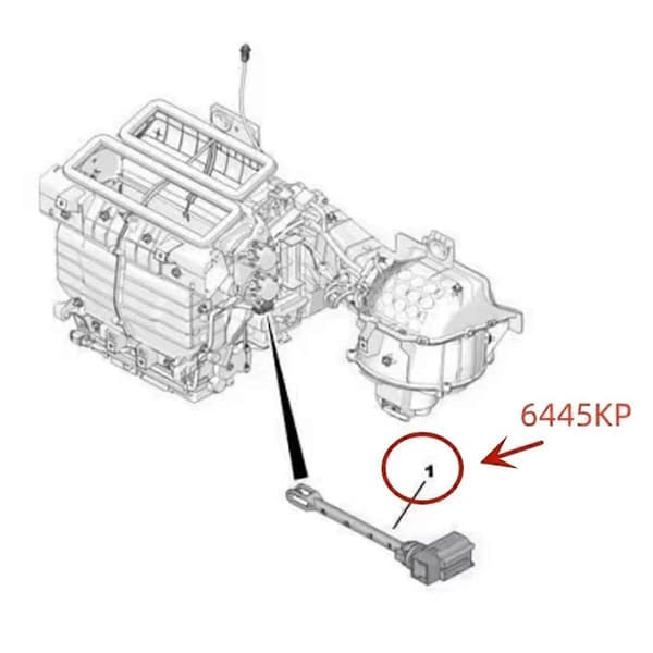 Høykvalitets Fordamper Sensor Sol Sensor 6445KP for 307 C4 Fordamperhus Sensor Plugg