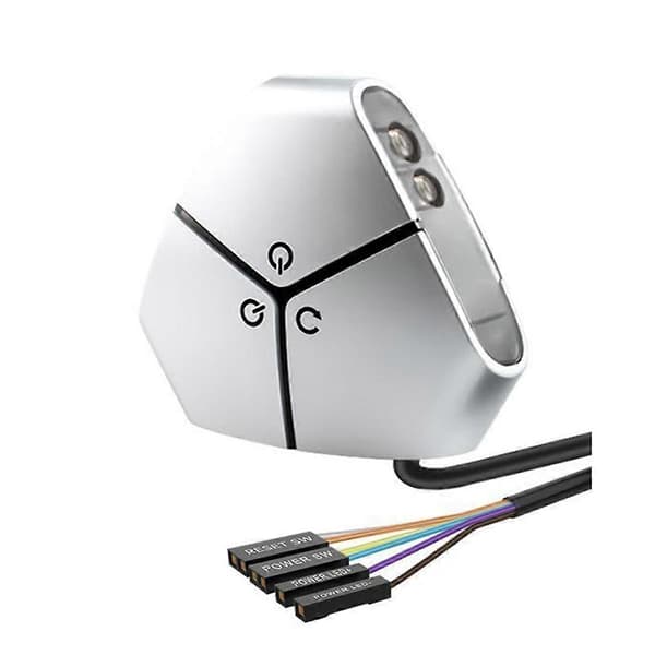 Computer Desktop Switch PC Tænd/Genstart Knap Dobbelt USB B