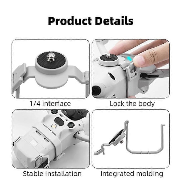 Adapter för Mini 4 Pro Drone - Utökad Hållare för Actionkamera