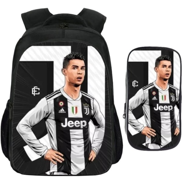 16\" Fotbollsstjärna Messi Ronaldo Skolväska multi 16 Inches