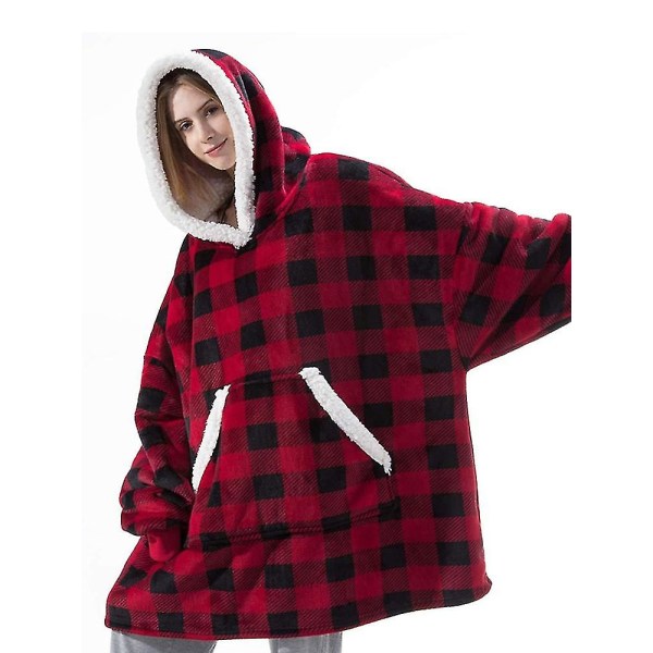 Oversized Hoodies Sweatshirt Dam Vinter Hoodies Fleece Jätte TV Filt Med Ärmar Pullover Oversize Dam Hoody Sweatshirts style 1