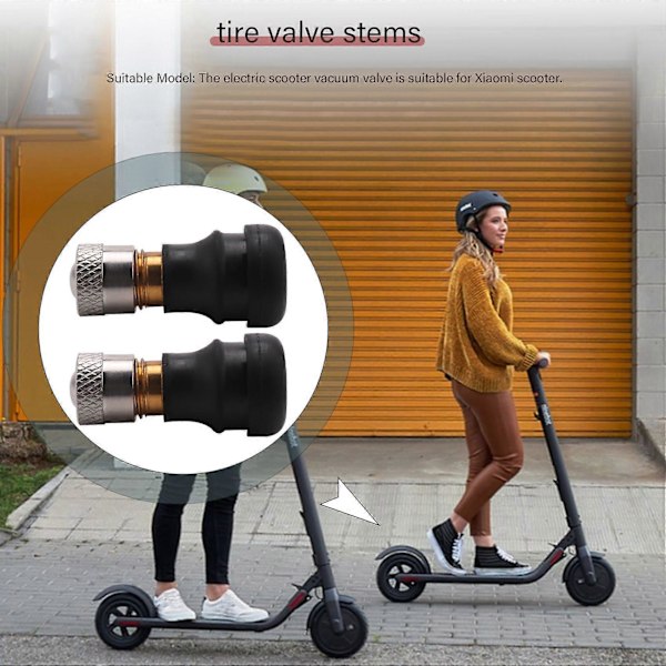 2 STK Elektrisk Scooter Vakuumventil for M365 Scooter Dekk Slangeløs Dekkventil Hjul Gassventil Electr