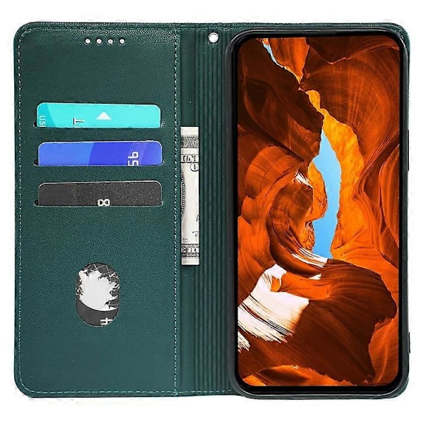 Kompatibel med HMD Pulse / Pulse+ Etui Pung Læder Telefon Cover Lykke Kløver Prægning Green