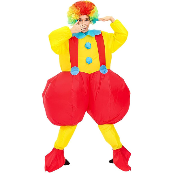 Uppblåsbar clowndräkt Vuxen Rolig Blow Up Costume Cosplay Party Jul Halloween Dräkt Unisex kostym