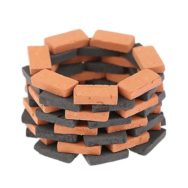 100 st Mini Tegelstenar 1/16 Mikro-Landskap Miniatyr Tegelsten Mini Tegelstenar Modell Sand Mikro-Landskap Tillbehör