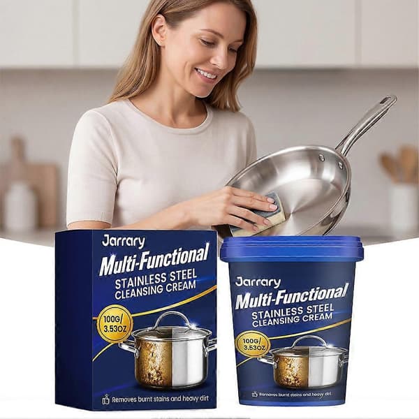 Rengøringspasta til rustfrit stål, dekontaminerende, lysnende, mild formel