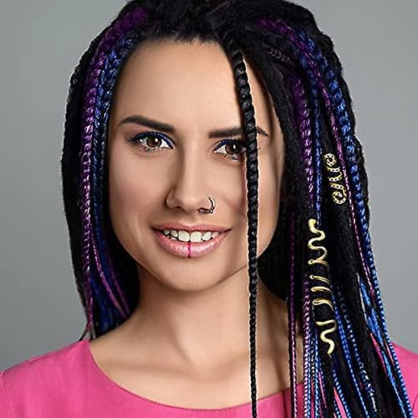 12 st Håraccessoarer för flätor Keltiska hårsmycken Legering Dreadlock-accessoarer Smycken för hår Spiral Flätsmycken Spole Juvel Hår Manschetter Orm Hårklämmor