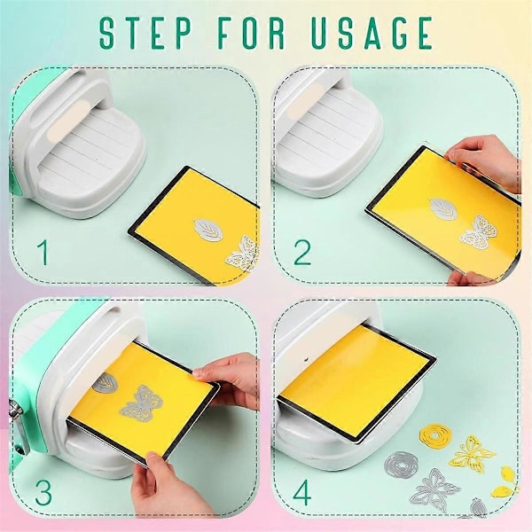 Die Mat Sett, Magnetisk Spacer med Kortstørrelse Grid & 2 stk Akryl Skjærematte for Die Cutting Machine