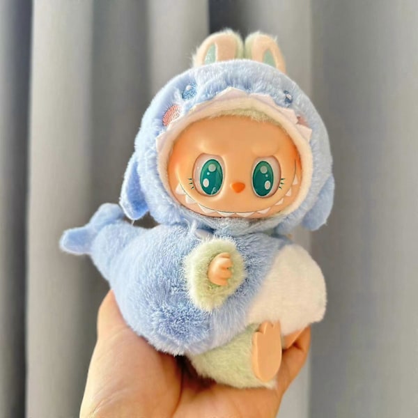 Mini pehmolelunuken vaatteet asusteet Korea Kpop Exo Labubu V1 V2 Idol-nukeille Hanhi Dinosaurus Macaron vaatelahja 15