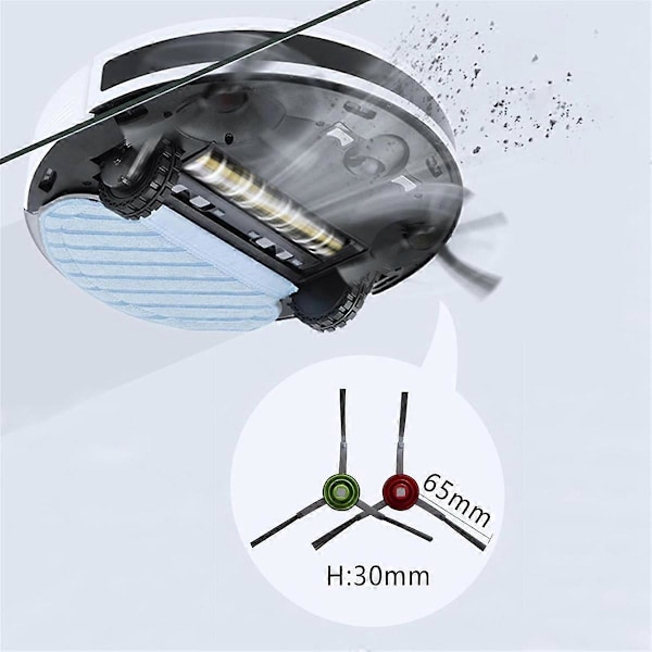 Til Deebot X1 TURBO/OMNI Robotstøvsuger Hovedbørste Sidebørste HEPA-filtre Støvposer Moppepuder Udskiftning