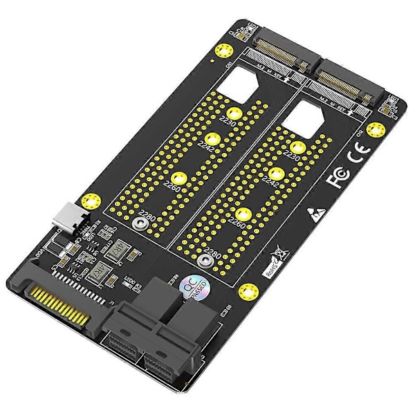 Uusi versio Dual M.2 NVME SSD - Dual SFF-8643 -sovitin