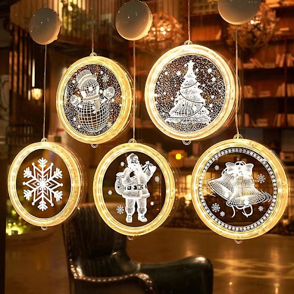 Juledekorasjonslys med LED, Julelys til rom, Vindushagedekorasjon Modelllys 22cm (elg)