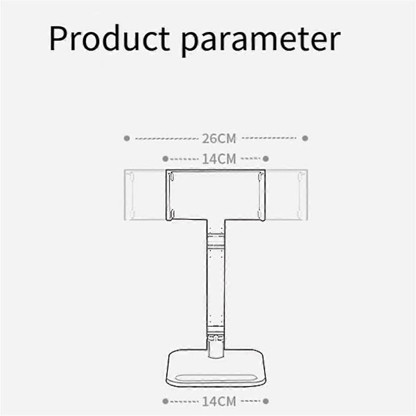 Bærbar Skærm Stand Justerbar 360 Graders Drejelig Beslag Tablet Holder Kompatibel med Tablet Desktop