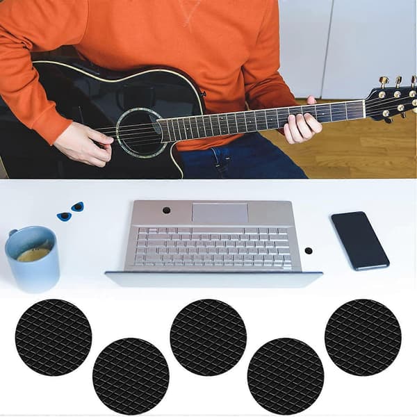 30-pack Gitarrplektrum Halkfria Grepp Självhäftande Gitarrplektrumgrepp för Gitarrbas Ukulele Mandolin