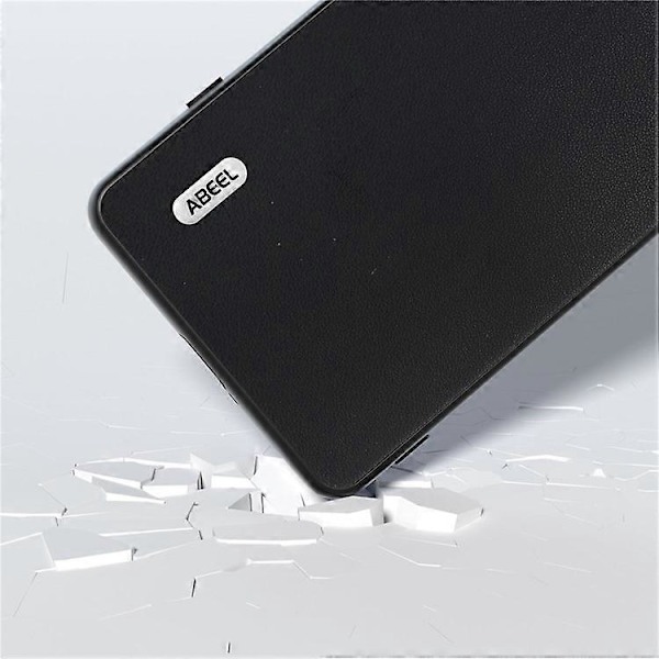 ABEEL Kompatibel til Sony Xperia 5 V Etui PU Læder + Hård PC Glat Beskyttelsescover Black