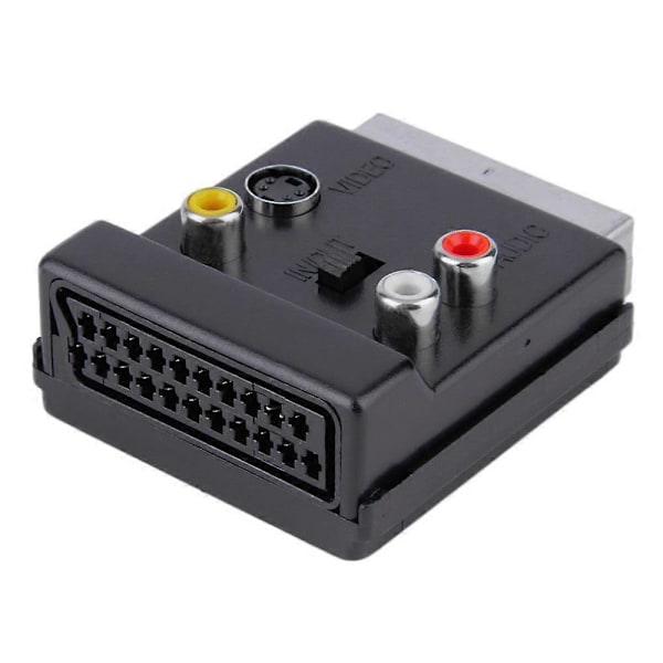 Nyaste Omkopplingsbar Scart Hane till Hona S-Video 3 RCA Ljud Adapter Konverterare