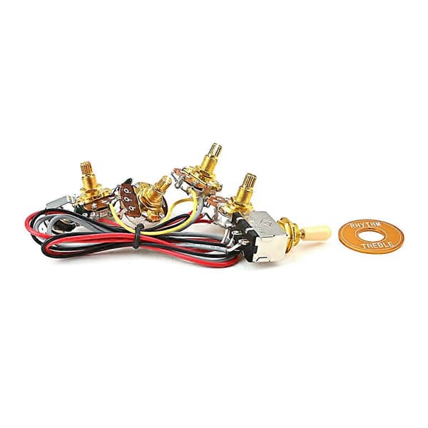 Elektrisk Guitar Ledningsnet Kit Udskiftning, 2T2V 3 Vejs Toggle Switch 250K Pots & Jack til Les P