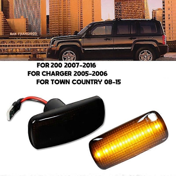 Bil Front LED Side Marker Lys Side Blinklys Blinklys for Patriot Compass 200 Charger