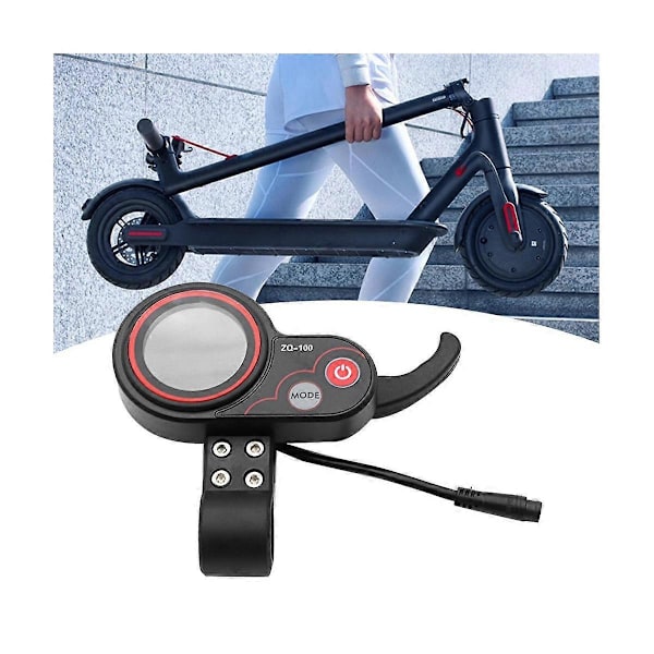 ZQ-100 Mätare för körsträcka Hastighetsjusterbar Elmopedmätare 6-Pin Display för Elmoped Das