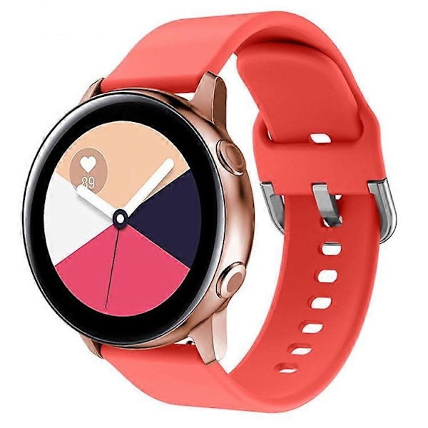 20mm Fyrkantigt Spänne Silikon Smart Klockarmband Kompatibelt För GarminMove Luxe/Move Style/Move 3 Red