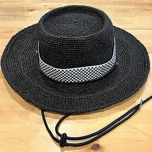 200M Raffia Papir Snor Papir Garn Raffia Bånd til Jul, Gaveindpakning, Håndværksdekoration Sort