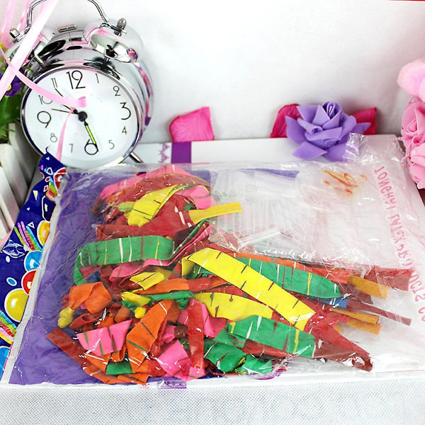 100 stk. Assorterte Lange Jumbo Latex Rakettballonger med Pumpe Fest Leker for Barn
