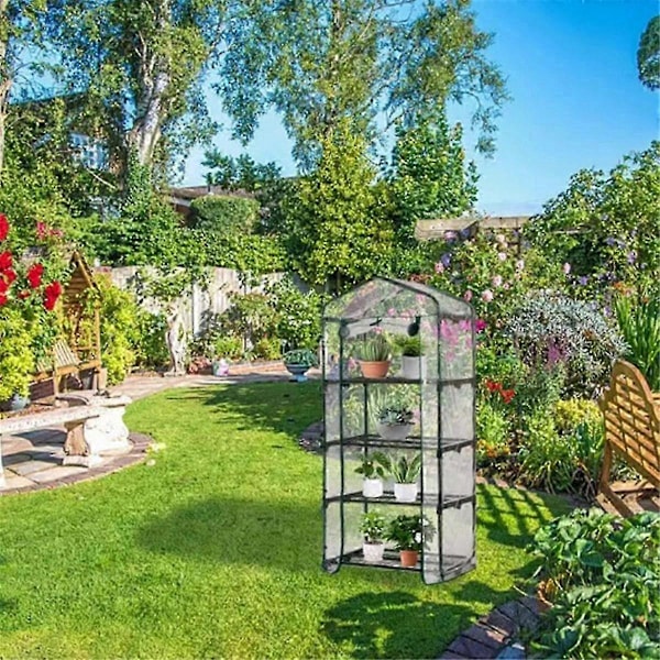 Växthusöverdrag för utomhus inomhus vattentätt ersättningsblomhus tältöverdrag trädgårdsarbete blomkruka 3 lager