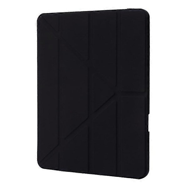 Kompatibelt fodral för iPad Pro 12,9-tum (2021)/(2020)/(2018) surfplatta, automatisk väckning/viloläge, origami-ställ, PU-läder + akrylskydd Black