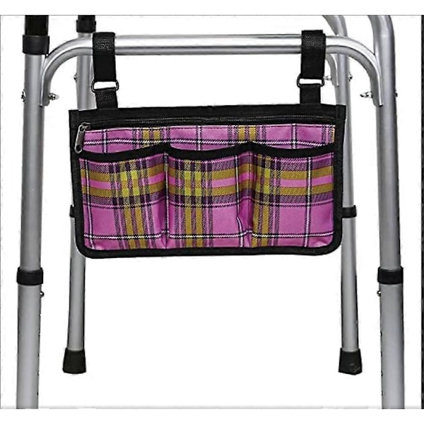 Kørestolstaske, Kørestolstaske, Kørestolssidetaske til armlæn med refleksstribe til rollatorer, el-scootere, rollator tilbehør (Mesh)