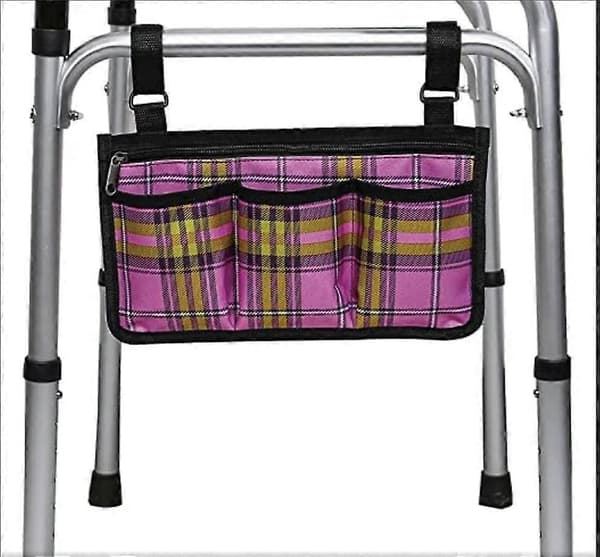 Rullestolveske, Rullestolveske, Rullestolsideveske for armlener med refleksstripe for rullatorer, elektrisk scooter, rollator-tilbehør (Mesh)