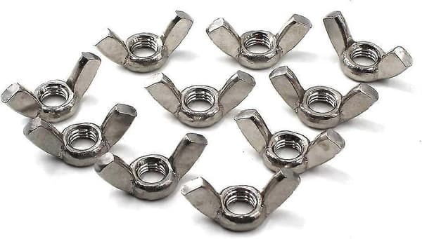 M10 Vingmutter 304 Rostfritt Stål Gängmutter Handskruvsmutter (20-pack) - Användbar