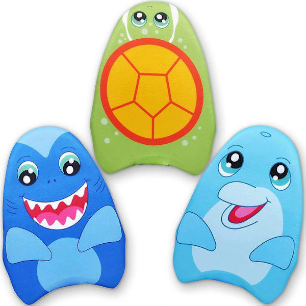 Kickboard Haj&Delfin&Sköldpadda 3-pack för Barn Simträning Hjälpmedel Träningsövning