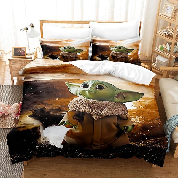 Mas4 Master Yoda 3D printed vuodevaatteet set cover cover tyynyliina lapsille lahja AU QUEEN 210x210cm