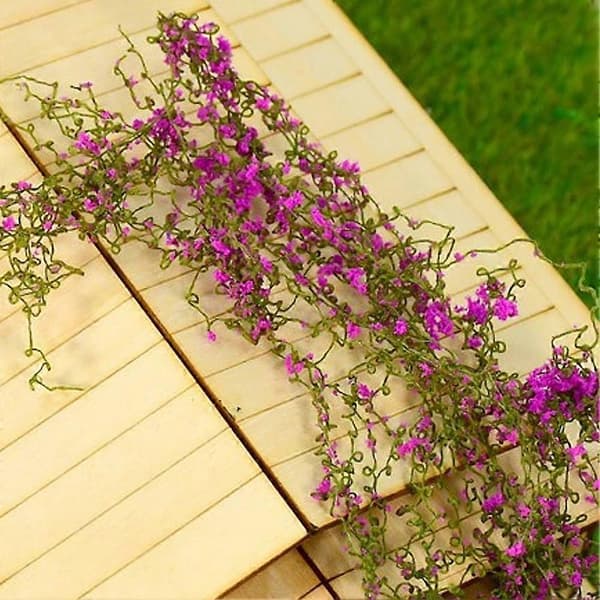 Simulering Mikro Landskab Dekorative Grønne Planter Pink
