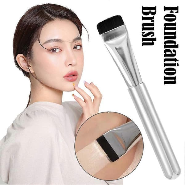 Flat Foundation Brush 11.7cm Ultra-Thin Liquid Makeup Applicator Lila