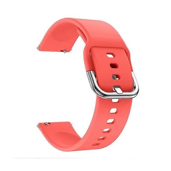 20 mm firkantet spænde silikone smart watch rem kompatibel med GarminMove Luxe/Move Style/Move 3 Red