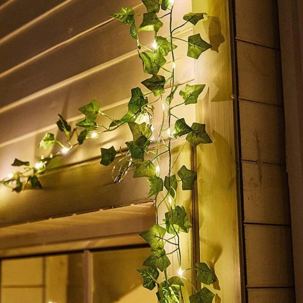 Solar utomhus vattentät LED-lampor snöre trädgårdsväxter rotting träd löv Bröllop jul semester dekoration koppartråd lig Solar - 2m 20LED