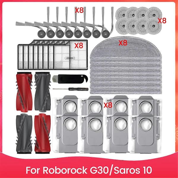 Til Roborock G30 Saros 10 Robot Støvsuger Tilbehør Reservedele Hovedbørste Sidebørste Filter Du